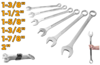 15380  6Pcs SAE Jumbo Combination Wrench Set 1-3/8"- 2"