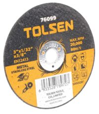 76099  3"x1/32"x3/8" Flat Cut Off Wheel