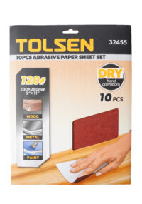 32453  10pc Dry Sandpaper 9"x11" 80 Grit