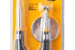 66005  2Pc Magnetic Pick Up Tool With LED Light & Mirror Set
