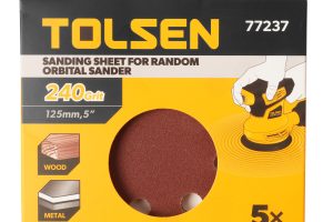 77237 5pc 240 Grit RO Sanding Discs Hook & Loop