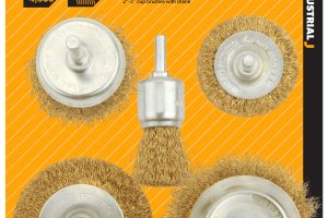77553  5Pc Wire Brush Set W/Hex Shank