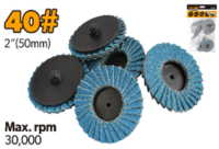 95090   2" Roll Lock Flap Wheel 40Grit -10Per Bag