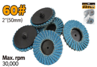 95091   2" Roll Lock Flap Wheel 60Grit  -10Per Bag