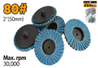 95092   2" Roll Lock Flap Wheel 80Grit -10Per Bag