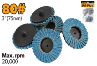 95096  3" Roll Lock Flap Wheel 80Grit -10Per Bag