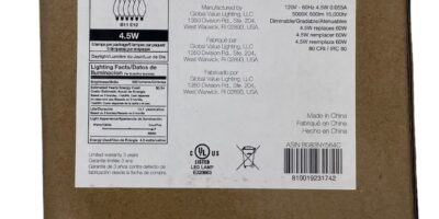 FG-03895  60W, Daylight, Dimmable, B11 Frosted LED Light Bulb, 6-Pack